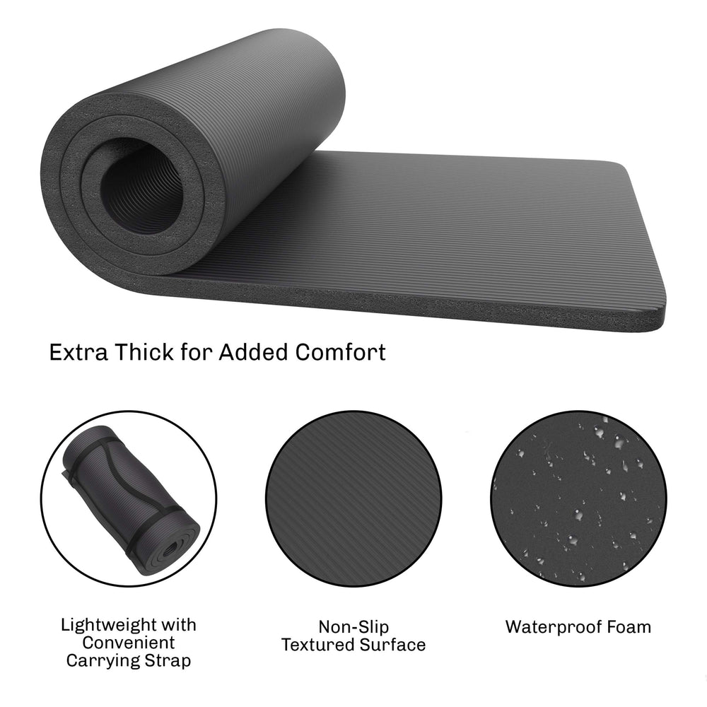 Wakeman Foam Sleeping Pad shows a non-slip texture for stability.