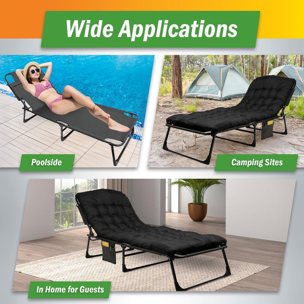 Wakeman cot ideal for beach trips and camping adventures with easy setup.
