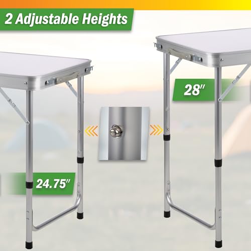Wakeman folding table used as kitchen prep station during camping trips.