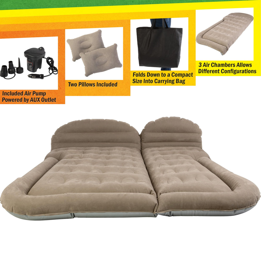 Wakeman mattress includes two pillows for extra neck support.