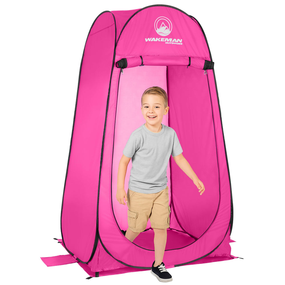Wakeman Kid Size Pop Up Tent folded in its 21-inch carry bag.