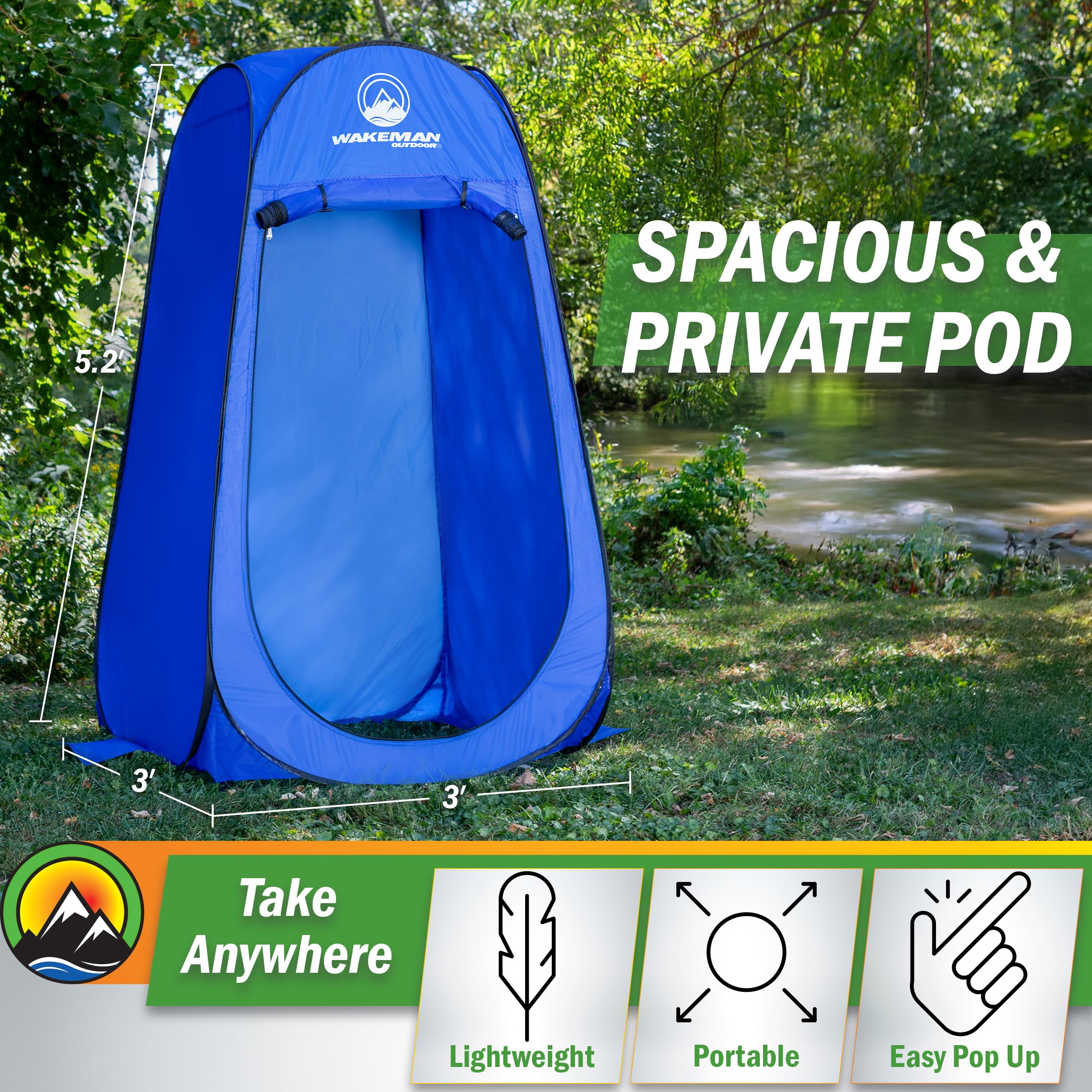 Wakeman pop up changing tent in park demonstrates quick privacy for kids