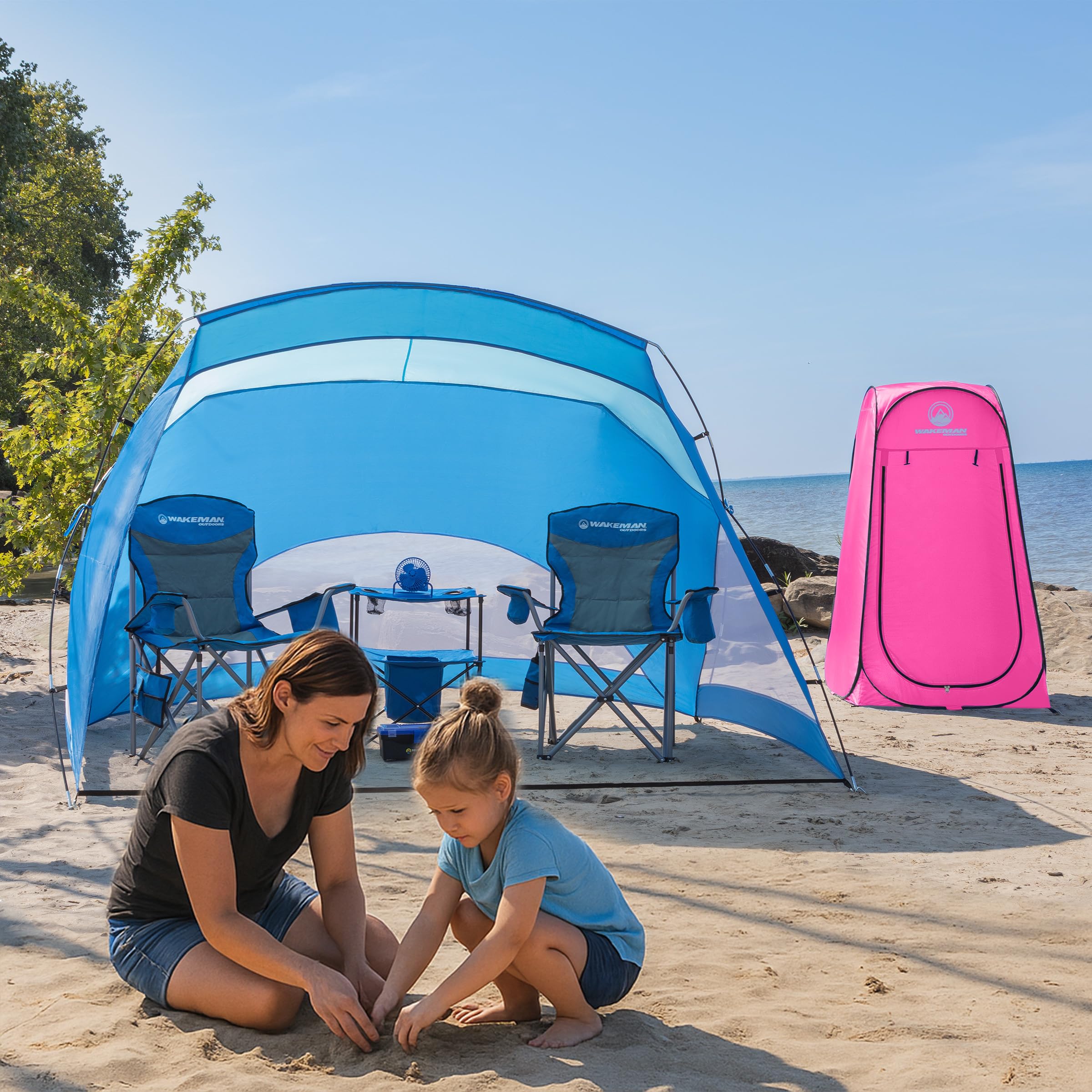 Versatile privacy tent for beach, events, camping, and recitals.