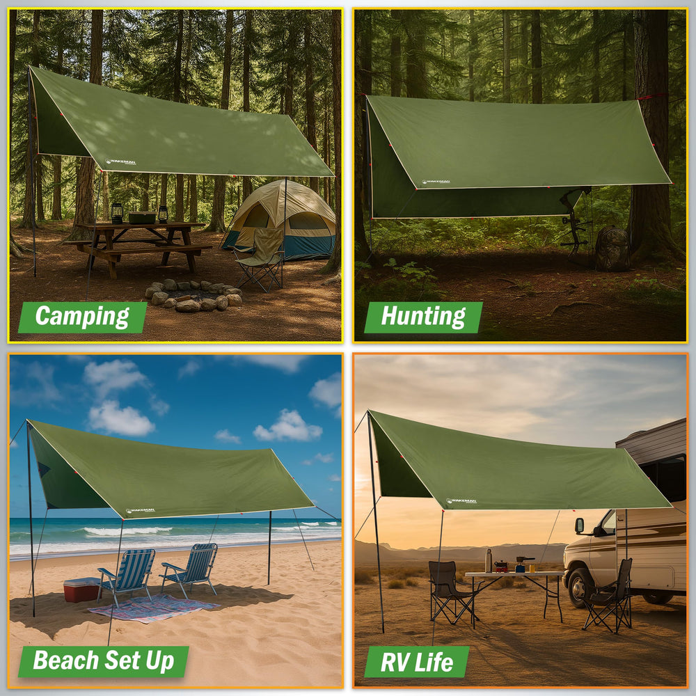 Wakeman Outdoors 150D ripstop fabric close-up shows rugged construction