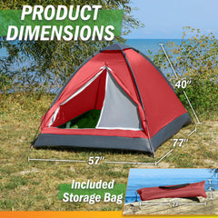 Wakeman Outdoors rain fly attached to tent for rain protection
