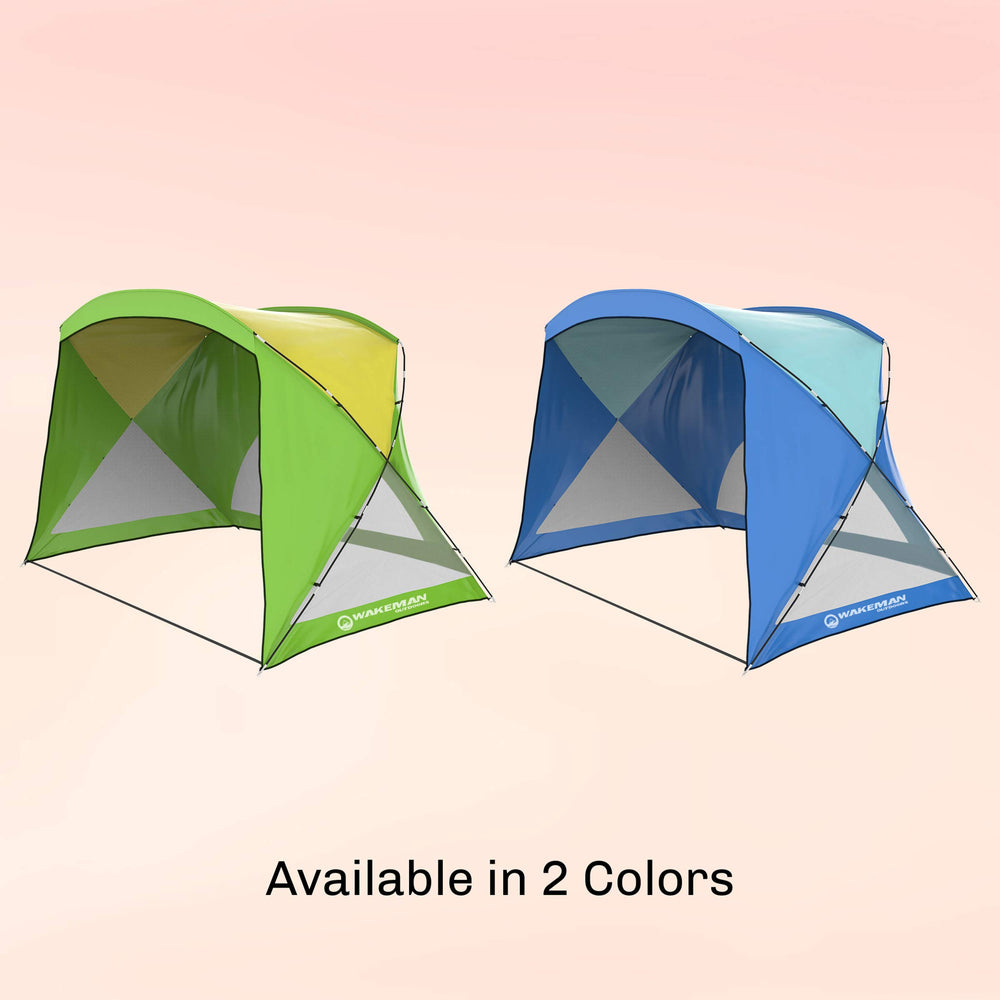 Wakeman Outdoors Beach Tent Sun Shelter green color for outdoor events.