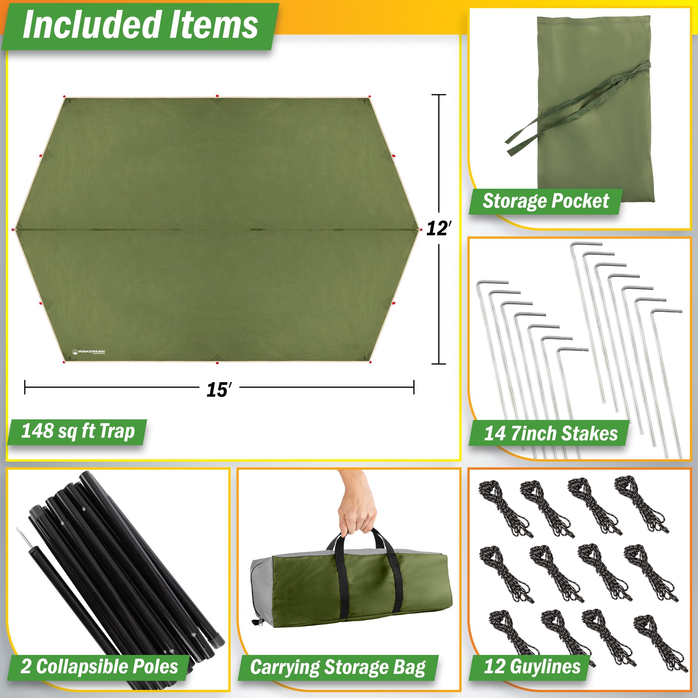 Wakeman Outdoors reinforced center seam enhances durability during tension