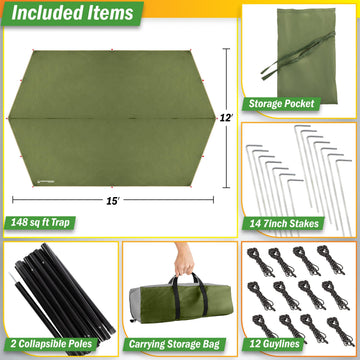 Wakeman Outdoors reinforced center seam enhances durability during tension