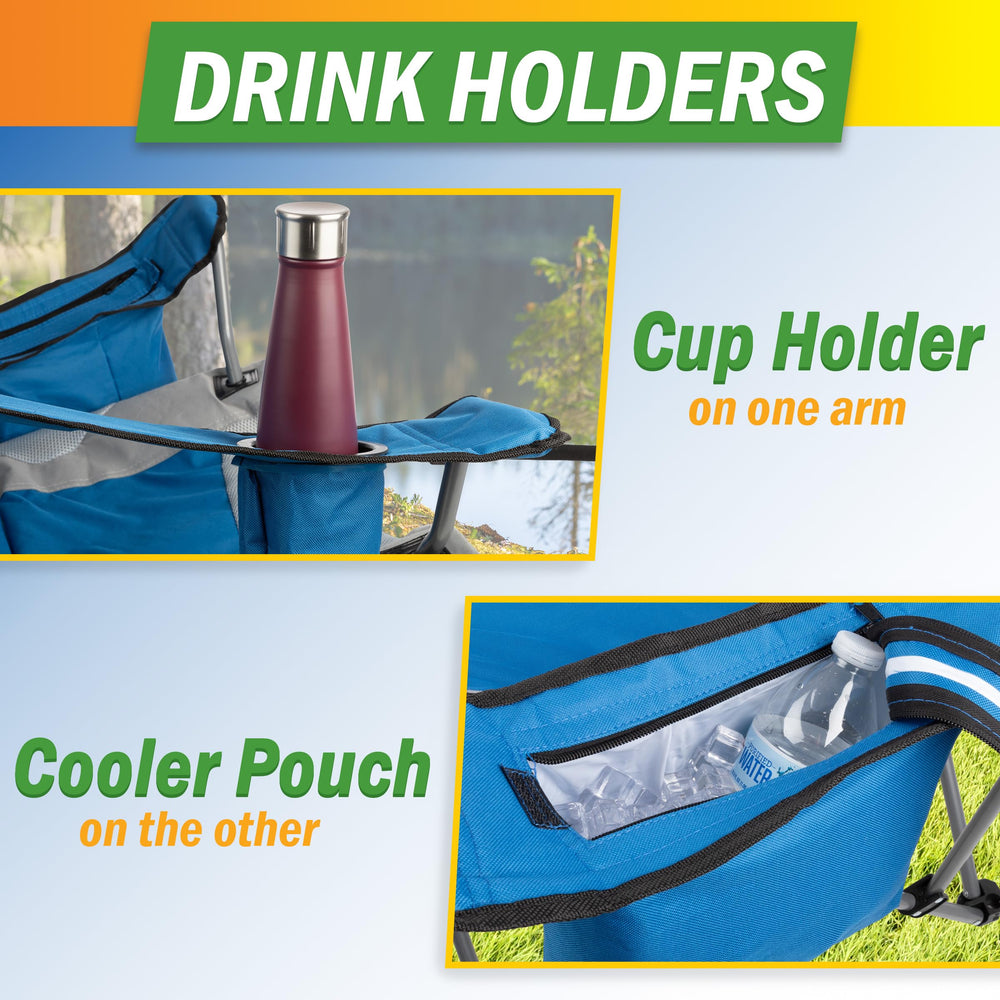 Wakeman Outdoors coated steel frame provides sturdy support for seating.
