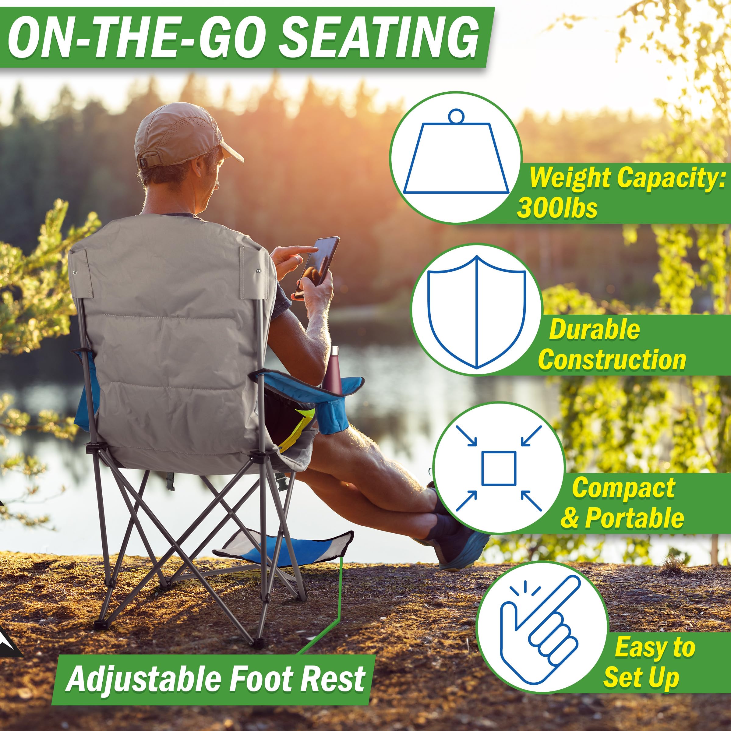 Wakeman Outdoors durable 600D polyester keeps up with rugged outdoor use.