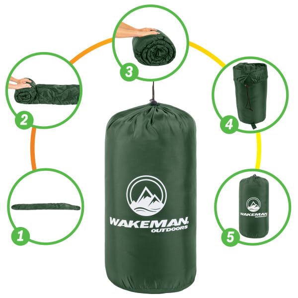 Wakeman Outdoors mummy bag offers breathable fill for balanced warmth.