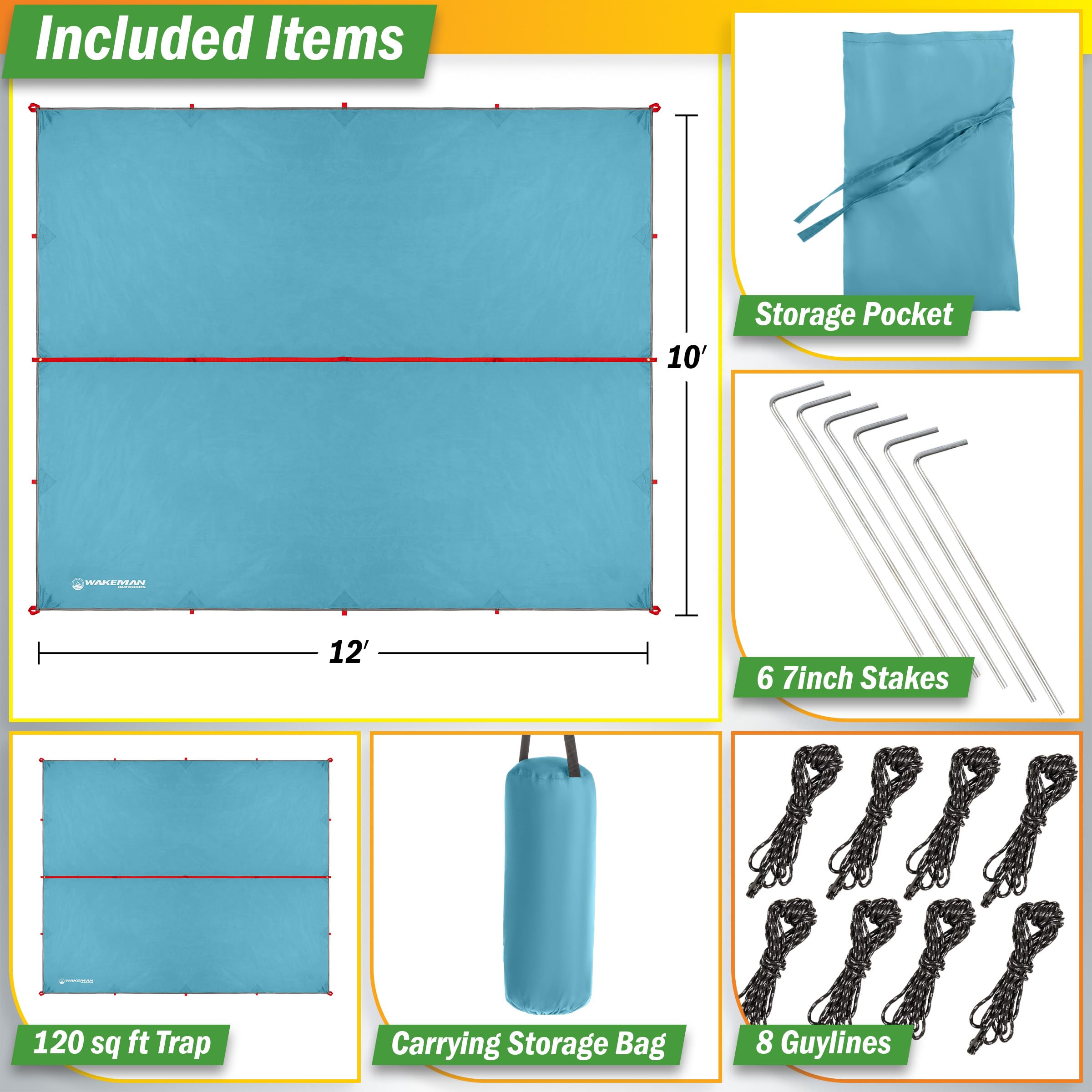 Wakeman Outdoors tarp-beach-shade offers sun and wind relief