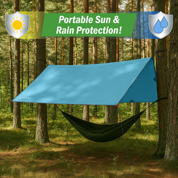 Wakeman Outdoors tarp-dimensions 142 by 116 inches covers a spacious area