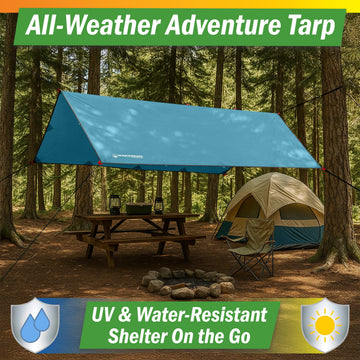 Wakeman Outdoors tarp packable-compact design fits in the carry bag