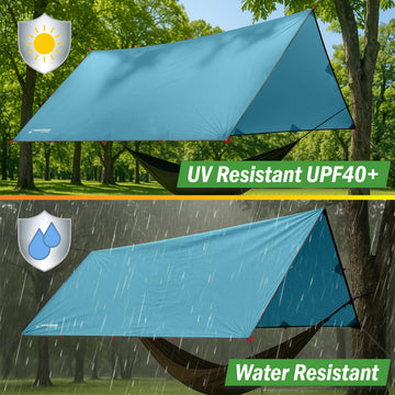 Wakeman Outdoors tarp-stakes-and-lines ready for quick secure setup