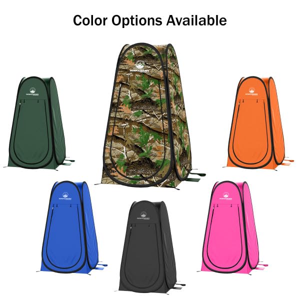 Wakeman Pop Up Pod camo stakes and guy lines secure setup anywhere
