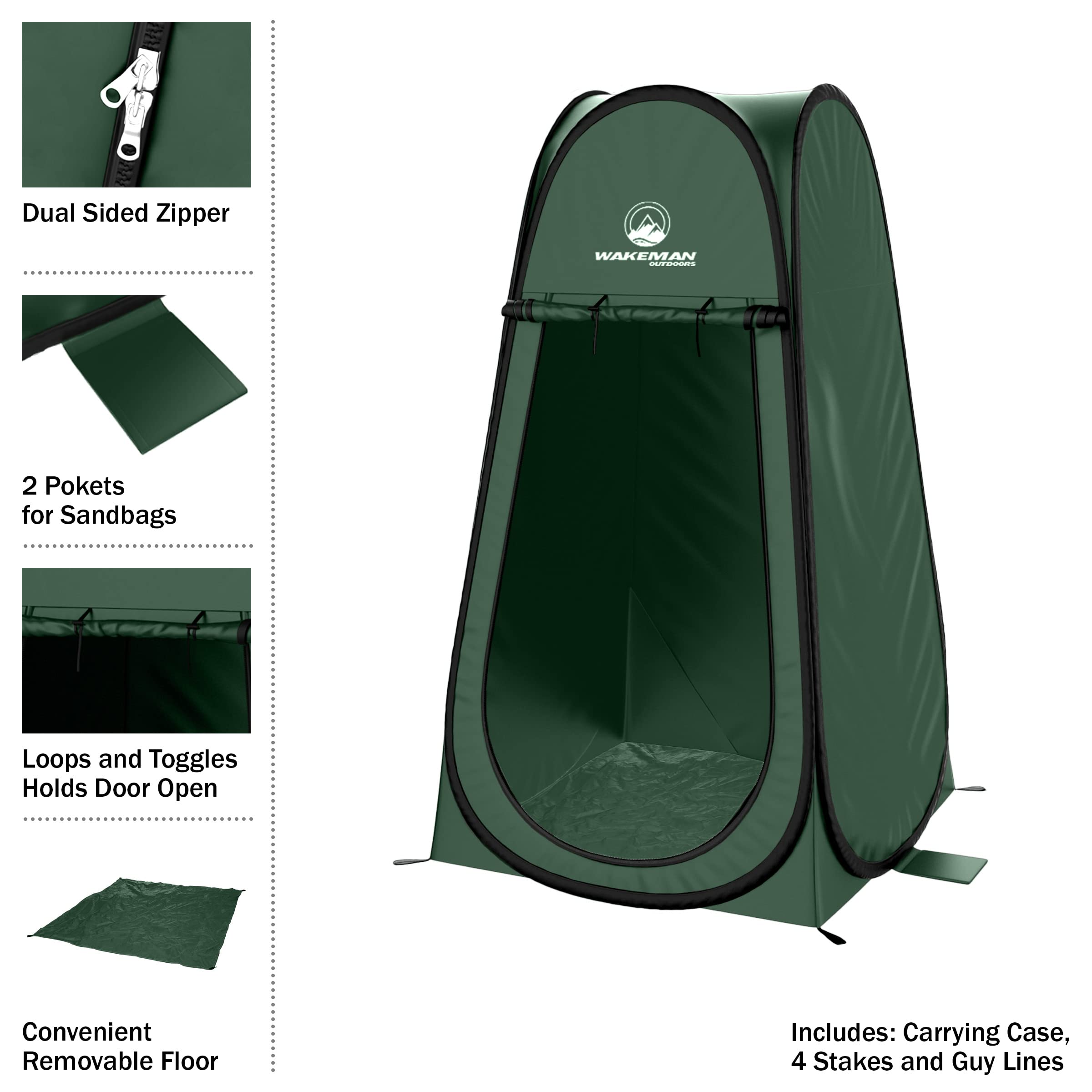 Wakeman portable dressing room offering private space outdoors