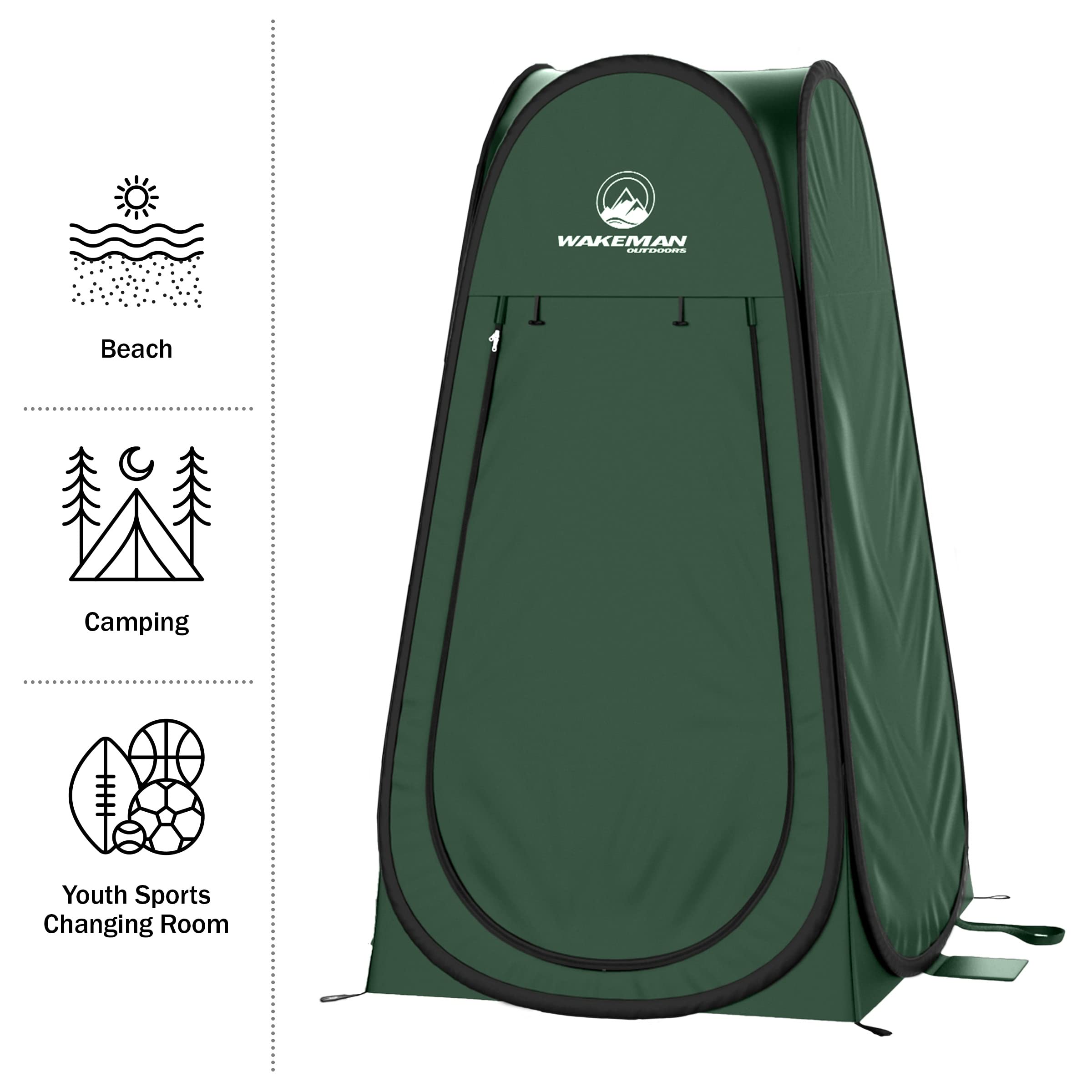 Wakeman portable shower tent setup for camping use