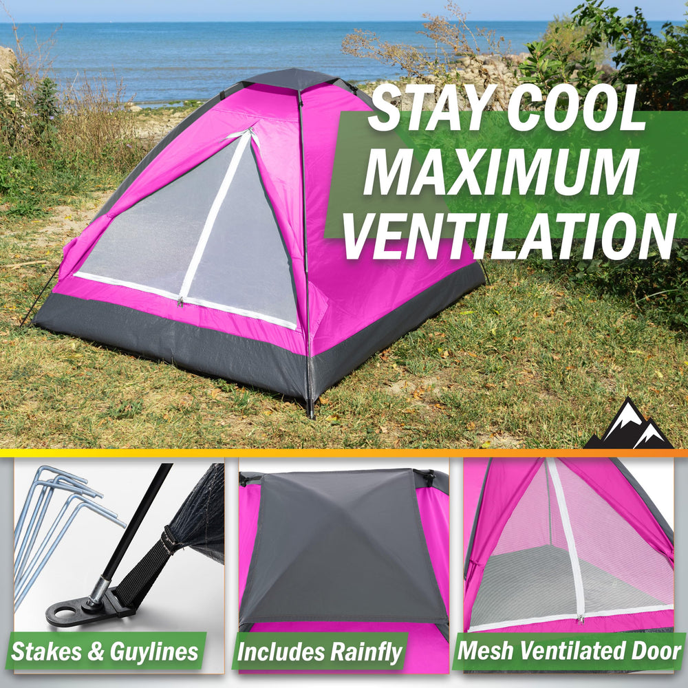 Removable rain fly on Wakeman tent, flexible weather protection.