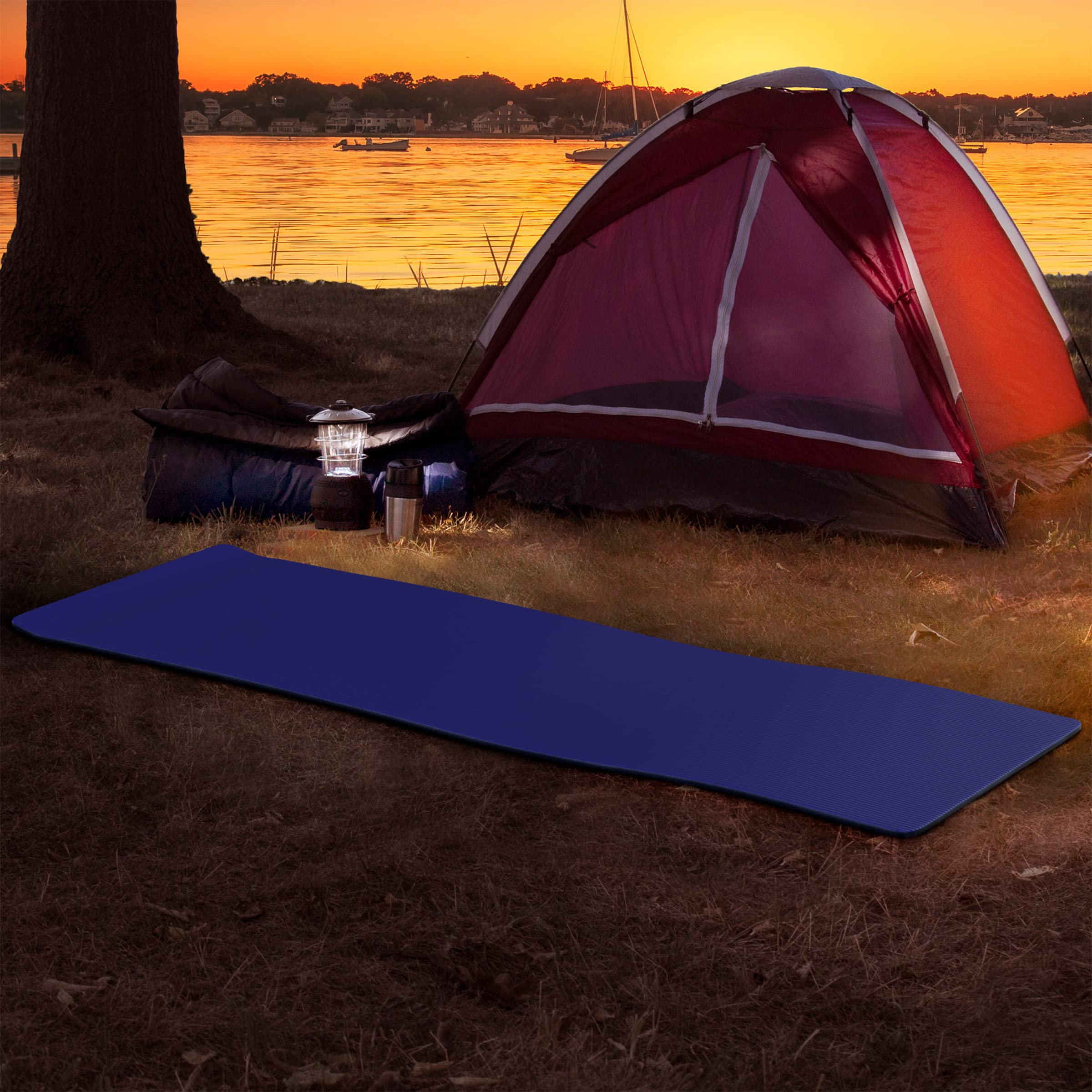 Wakeman set of 2 foam sleeping mats ready for camping and travel