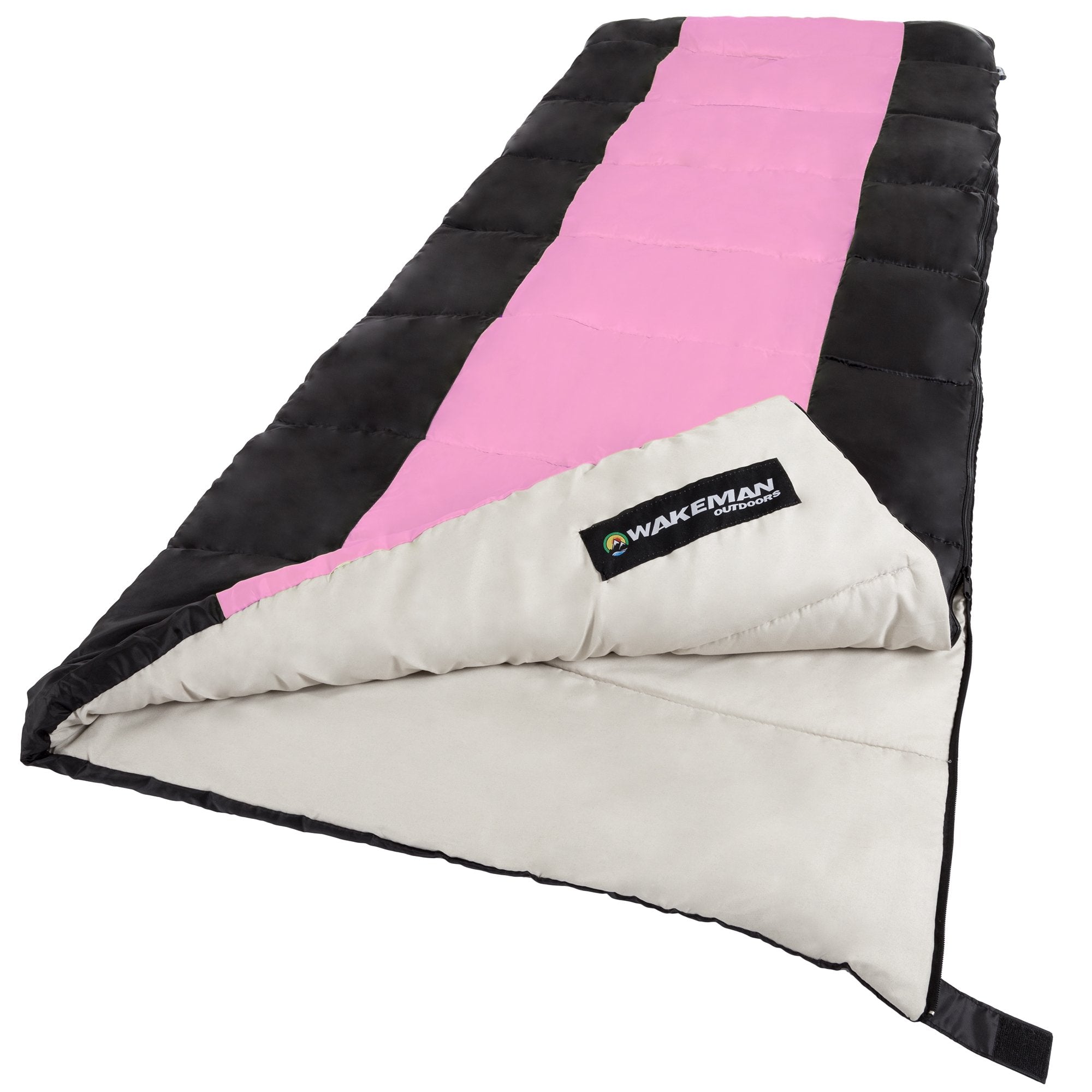 Wakeman sleeping bag open 75x32 pink, roomy for spring outings