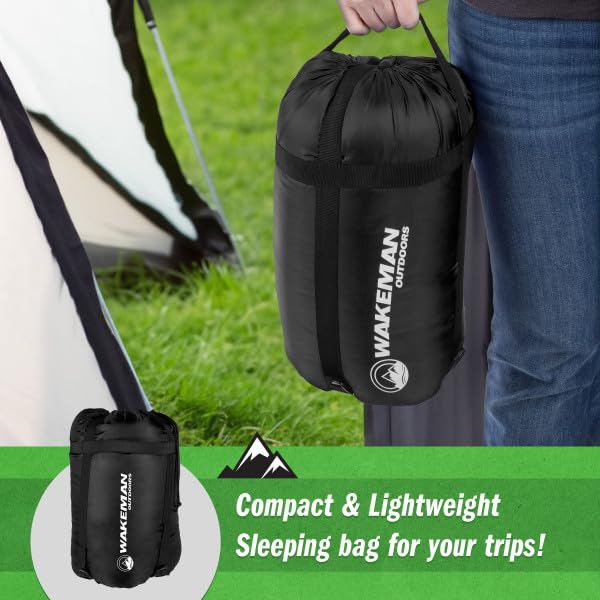 Wakeman pink sleeping bag, warm yet breathable for outdoor use