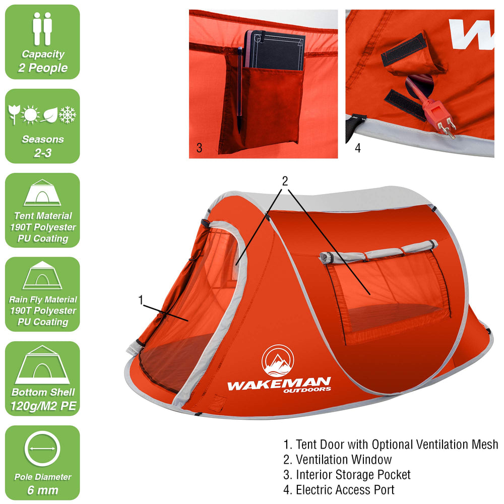 Rain fly coverage over Wakeman Sunchaser for rain protection