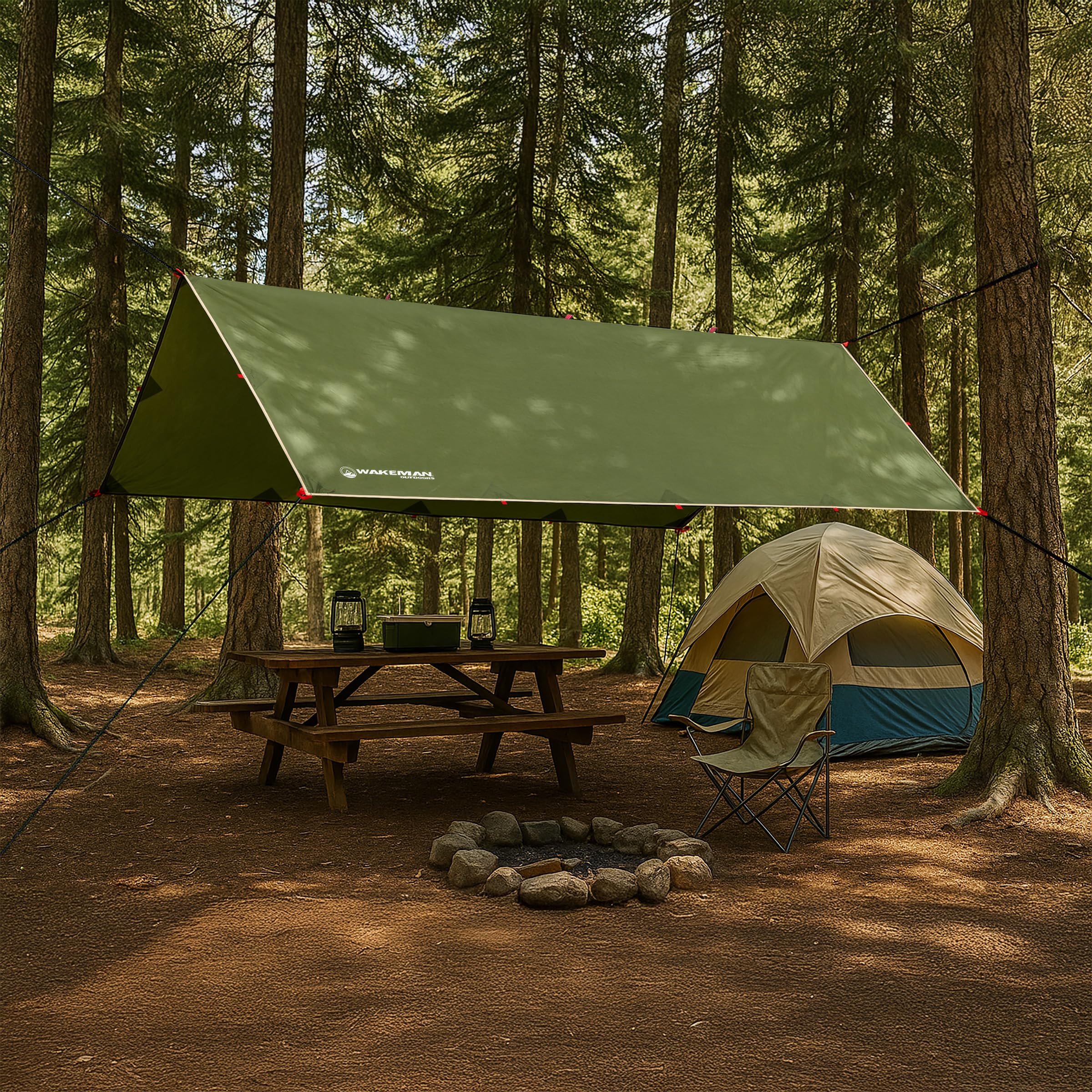 Wakeman tarp multipurpose shelter for camping hiking and beach days