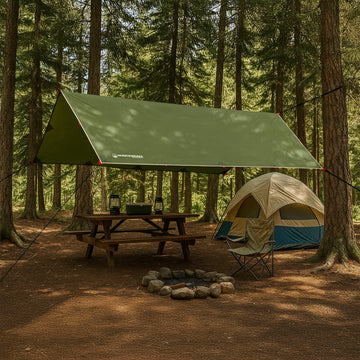 Wakeman tarp multipurpose shelter for camping hiking and beach days