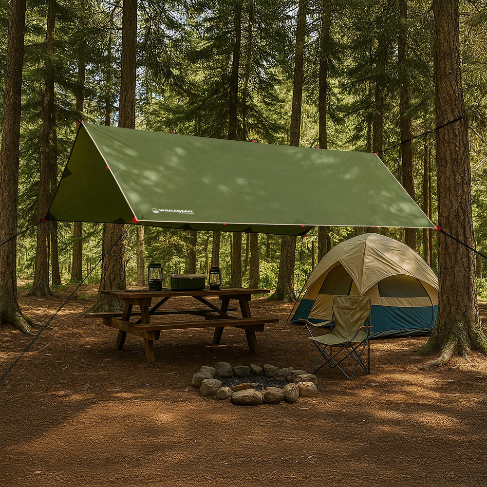 Wakeman tarp multipurpose shelter for camping hiking and beach days