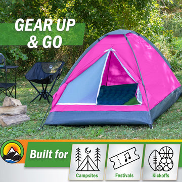 Wakeman tent interior pocket keeps small items organized.