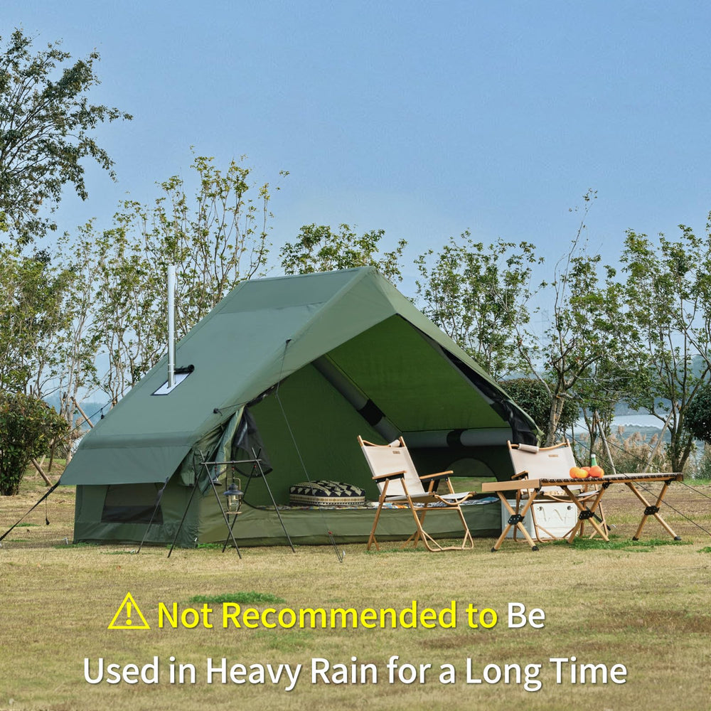 WaldZimmer green tent compact storage bag for easy packing after trips