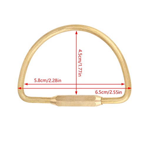 Walfront brass oval ring clip Annular shape offers secure key organization.