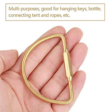 Walfront brass oval ring clip Drop shape ideal for lightweight accessories.