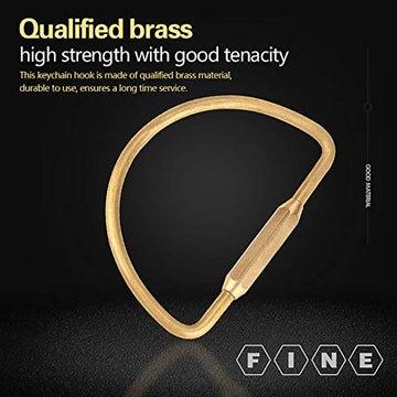 Walfront brass oval ring clip Keychain assembly ready for DIY projects.