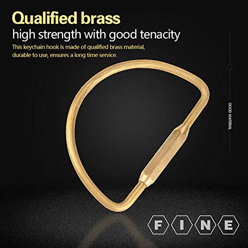 Walfront brass oval ring clip Keychain assembly ready for DIY projects.