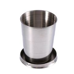 Walfront collapsible cup with buckle enables easy carrying on hikes.