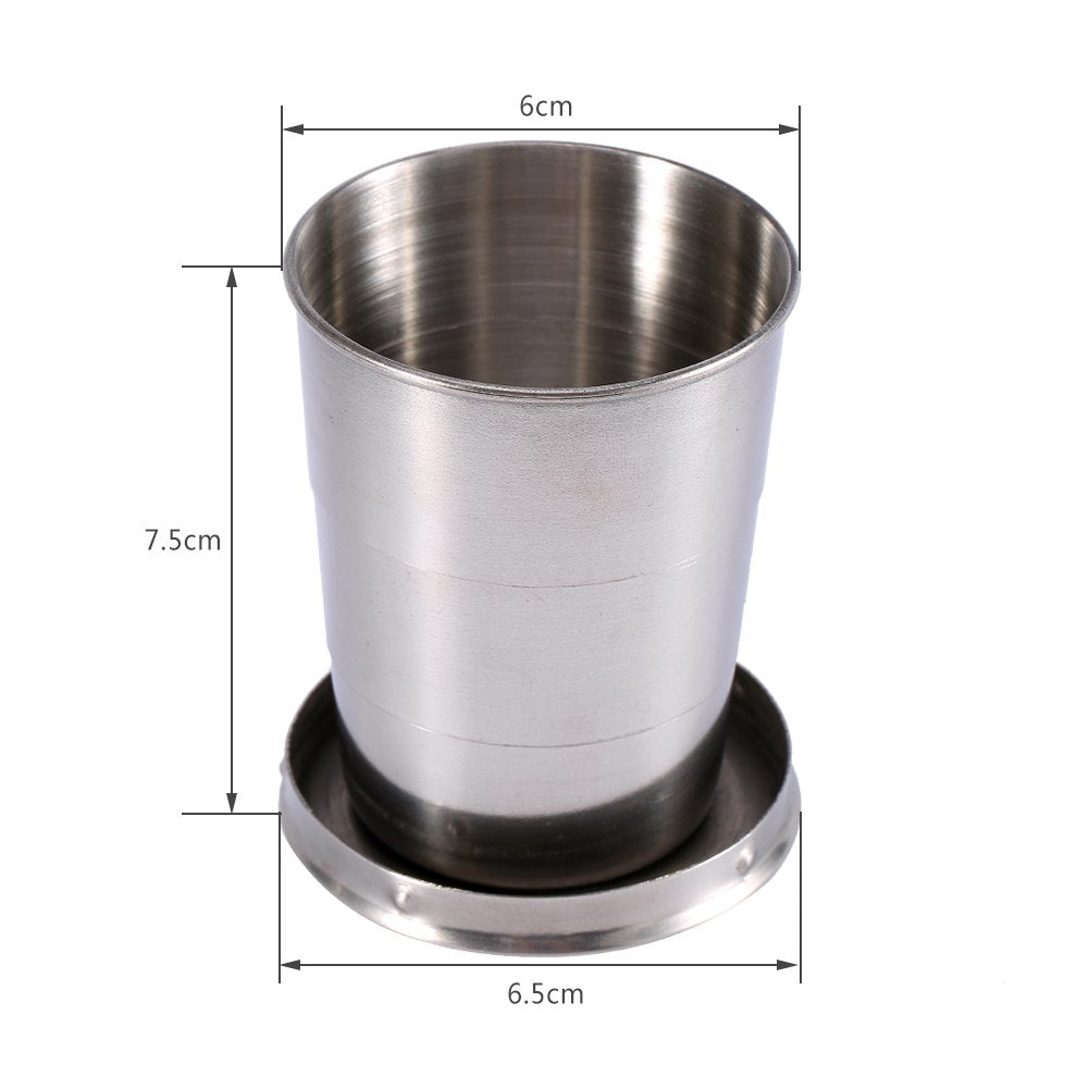 Walfront collapsible cup with ergonomic grip for comfortable outdoor use.