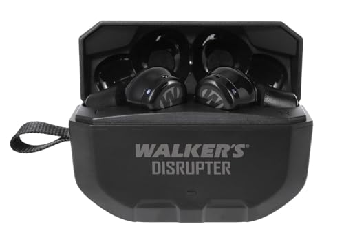 Walker's Disrupter Earbuds ambient sound settings for situational awareness outdoors.