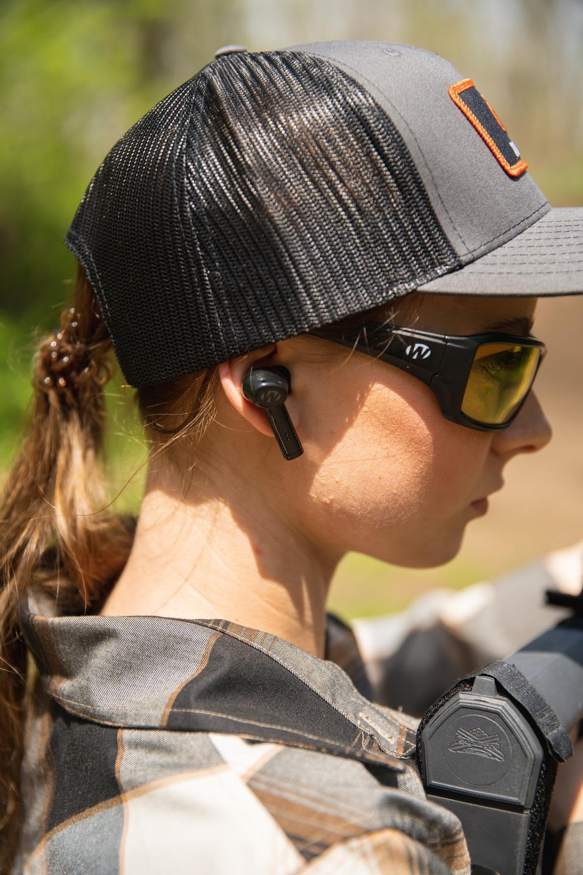 Walker's Disrupter Earbuds app support with Link 4.0 for settings and updates.