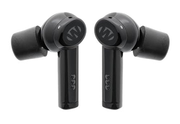 Walker's Disrupter Earbuds in-ear design for secure, comfortable fit during activity.