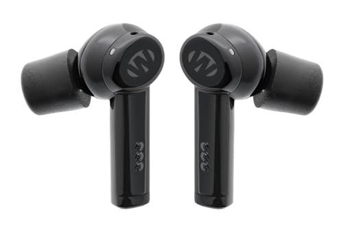Walker's Disrupter Earbuds in-ear design for secure, comfortable fit during activity.