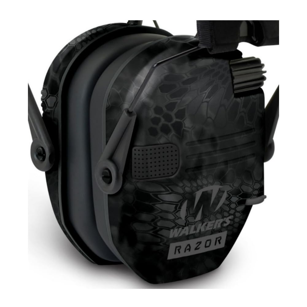 Walker's Razor Patriot external battery door allows easy battery changes in the field