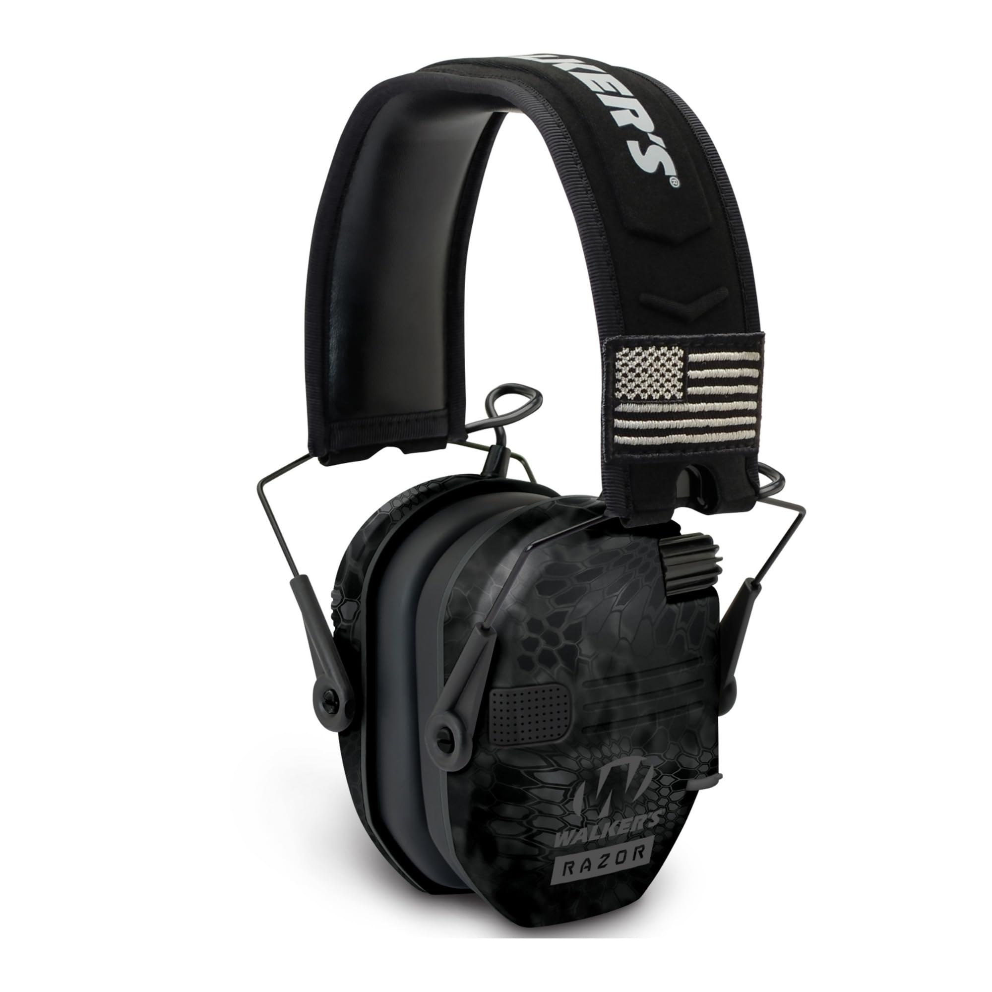 Walker's Razor Patriot folding design enables compact storage between hunts