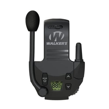 Walker’s Razor Slim muff demonstrates the 3.5mm audio input for external devices.