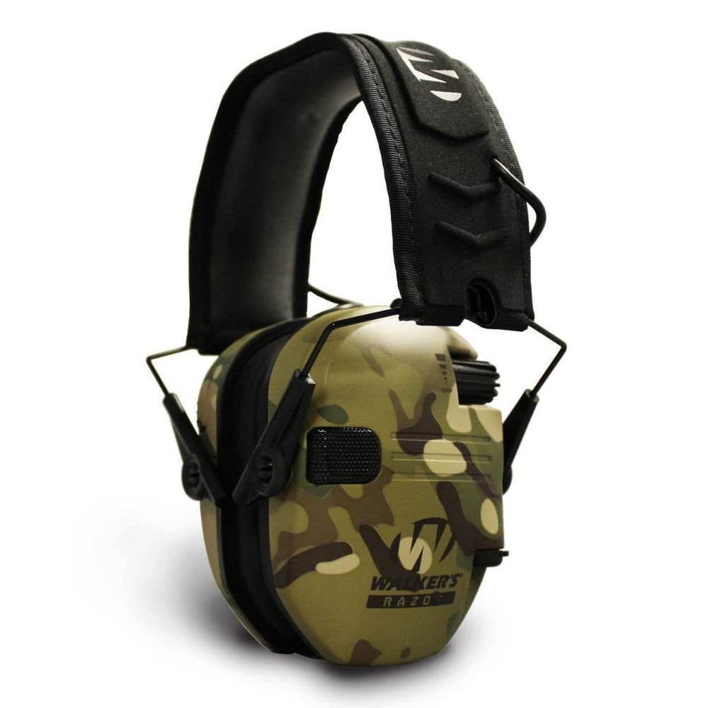 Walker’s Razor Slim electronic muff in profile showing low-profile, all-day comfort design.