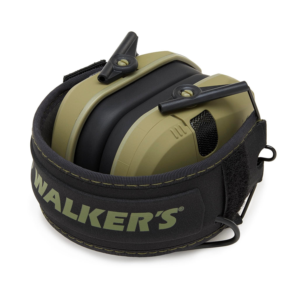Walker’s Razor Slim Patriot audio jack port; connect a device for music while preserving protective hearing.