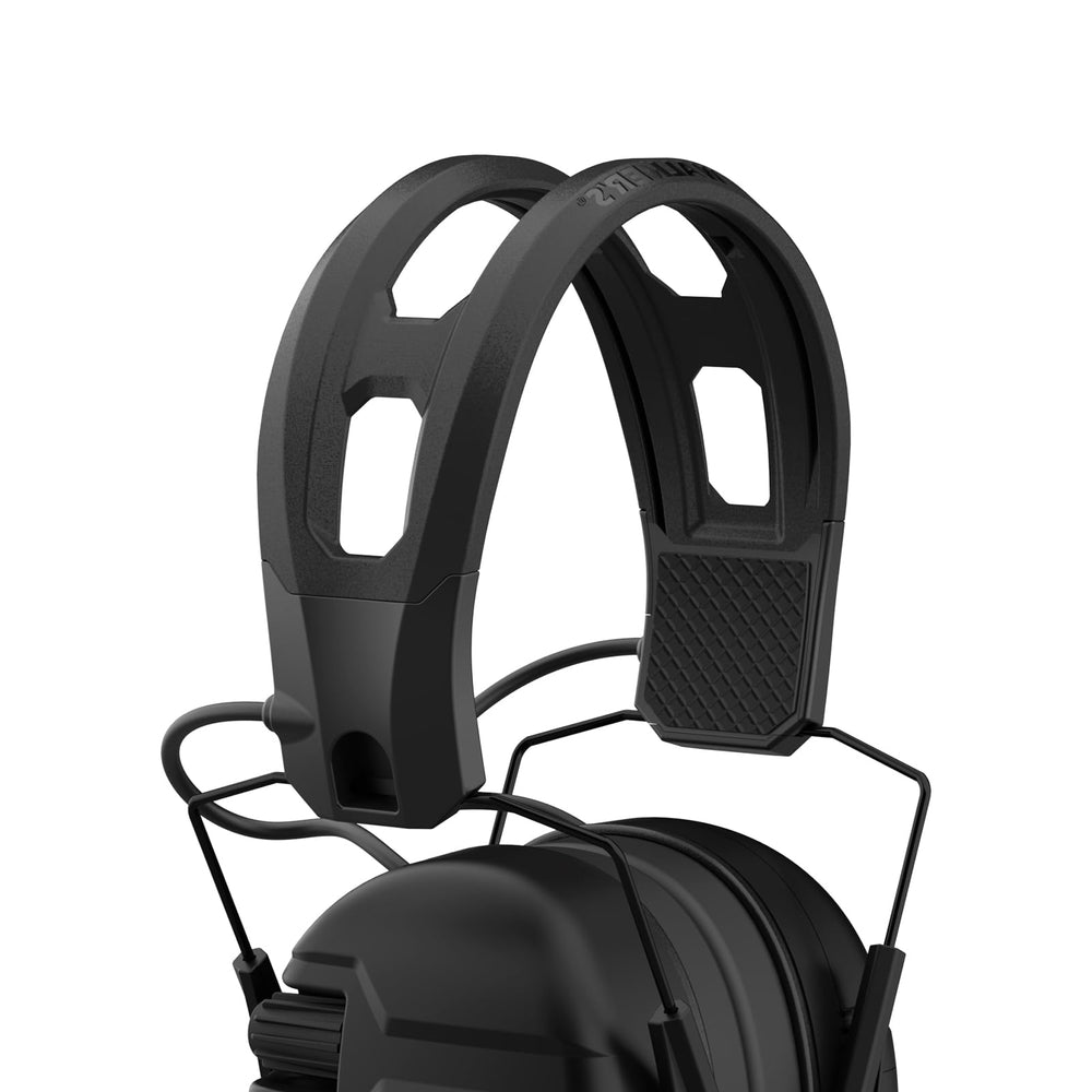Walker's Recon Digital Muffs compact design emphasizes low-profile comfort during long shoots.