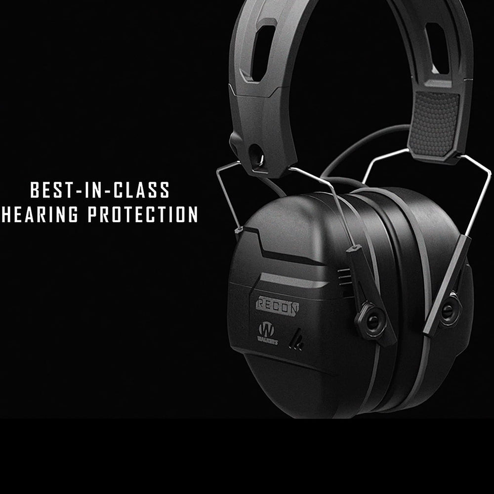 Walker's Recon Digital Muffs HD speakers deliver clear sound for communication on site.