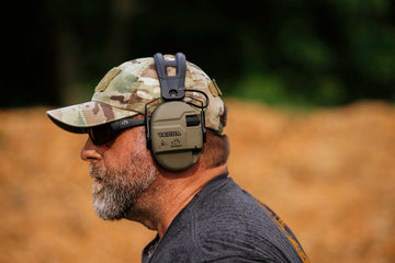 Walker's Recon Digital Muffs durable rubber-coated housing for field durability